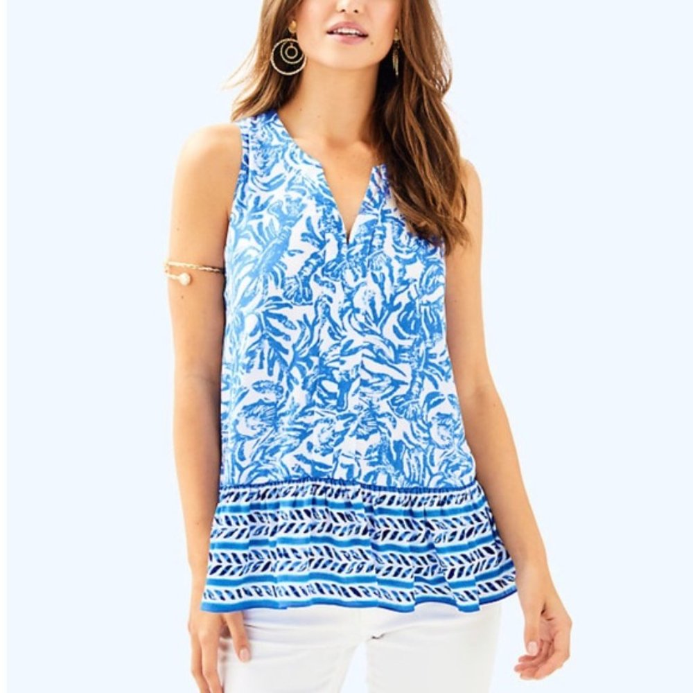 EUC LILLY PULITZER GRAMERCY TOP ON A ROLL (S70)